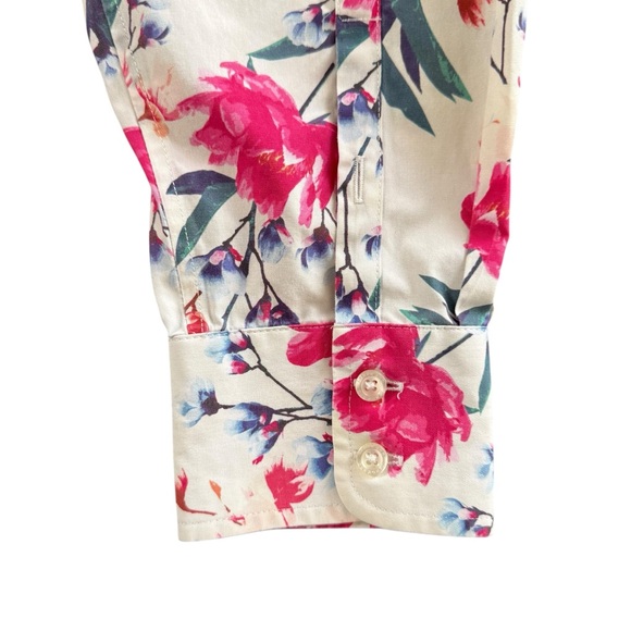 Lands End Floral Pink and White Button Down 18W - Picture 7 of 9